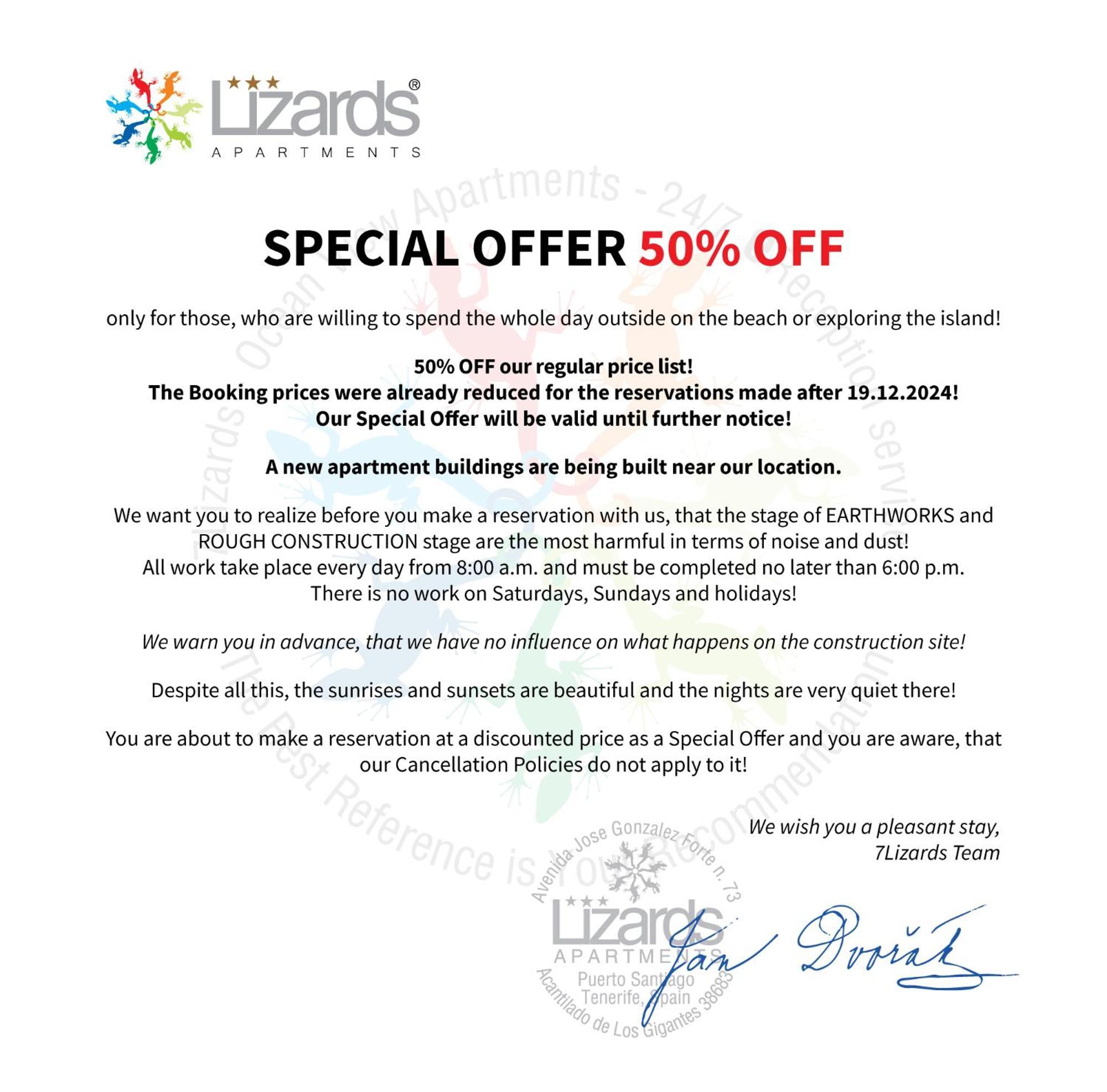 7Lizards - Ocean View Apartments Puerto de Santiago  Luaran gambar